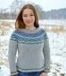 Preview: Pullover mit Rundpasse und Hebemaschen Strickanleitung