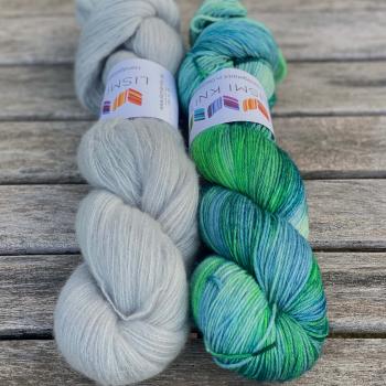 Petite Provence – kleines Garnset - Cloud Dancer/Emerald Fjord