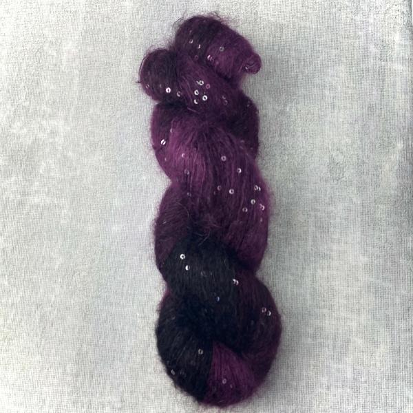mohair-seide-Pailetten-handgefärbt-Dark Plum