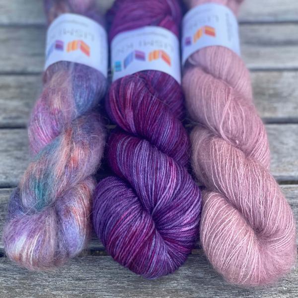 Antique Rose light/Trondheim Sunset/Berry Medley